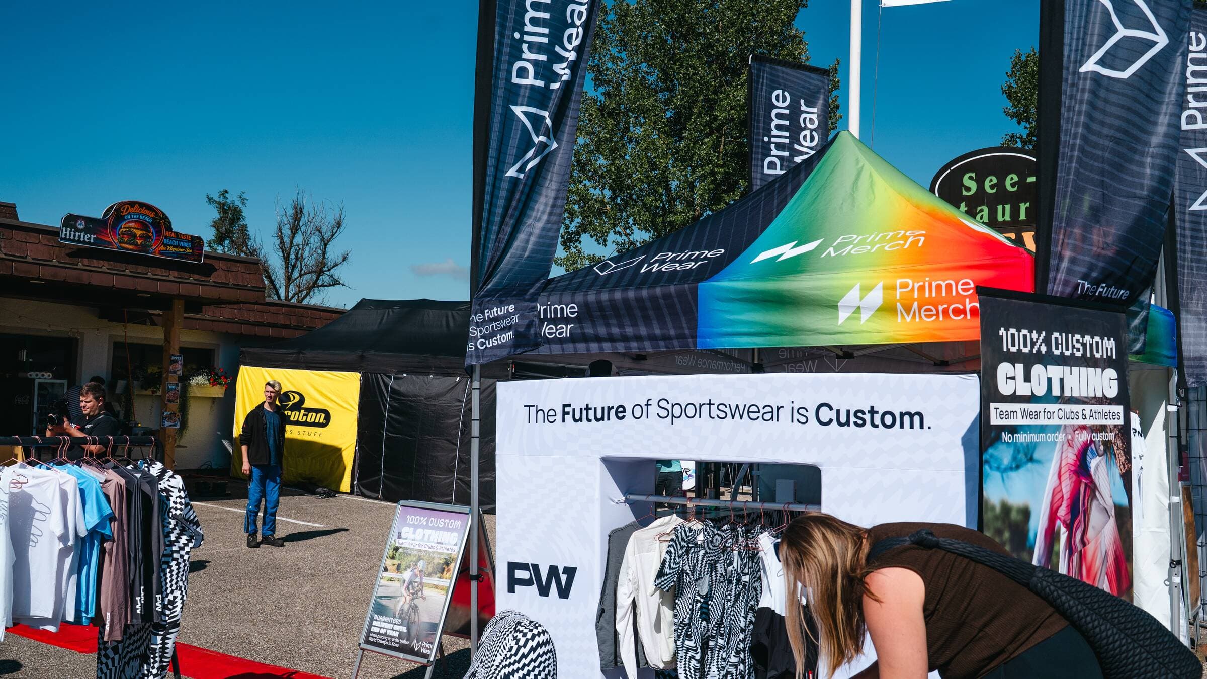 Stand von Prime Wear auf der Expo am Eventgelände